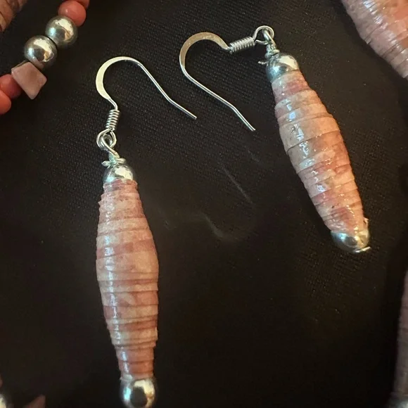 vintage purvian with natural stone seed beads necklace - Picture 5 of 8